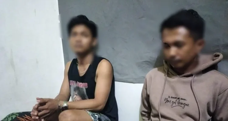 DIBEKUK Terduga pelaku penyalahgunaan narkotika diamankan di dua lokasi berbeda di wilayah Sebatik