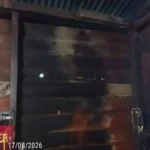 NYARIS Kondisi dapur rumah milik H Tenni di Desa Tanjung Harapan Kecamatan Sebatik Timur nyaris terbakar pada Senin malam