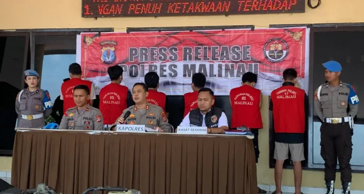 CURANMOR Kapolres Malinau AKBP DrM Anton Satriadi saat menjelaskan kasus curanmor di Kabupaten Malinau
