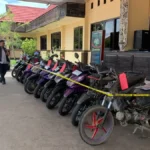 CURANMOR Potret belasan barang bukti curanmor yang berhasil diungkap Polres Malinau