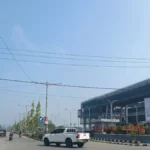 KUALITAS UDARA Kondisi kabut asap yang terjadi di Tanjung Selor pada Kamis