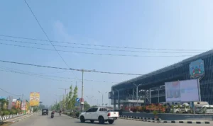 KUALITAS UDARA Kondisi kabut asap yang terjadi di Tanjung Selor pada Kamis