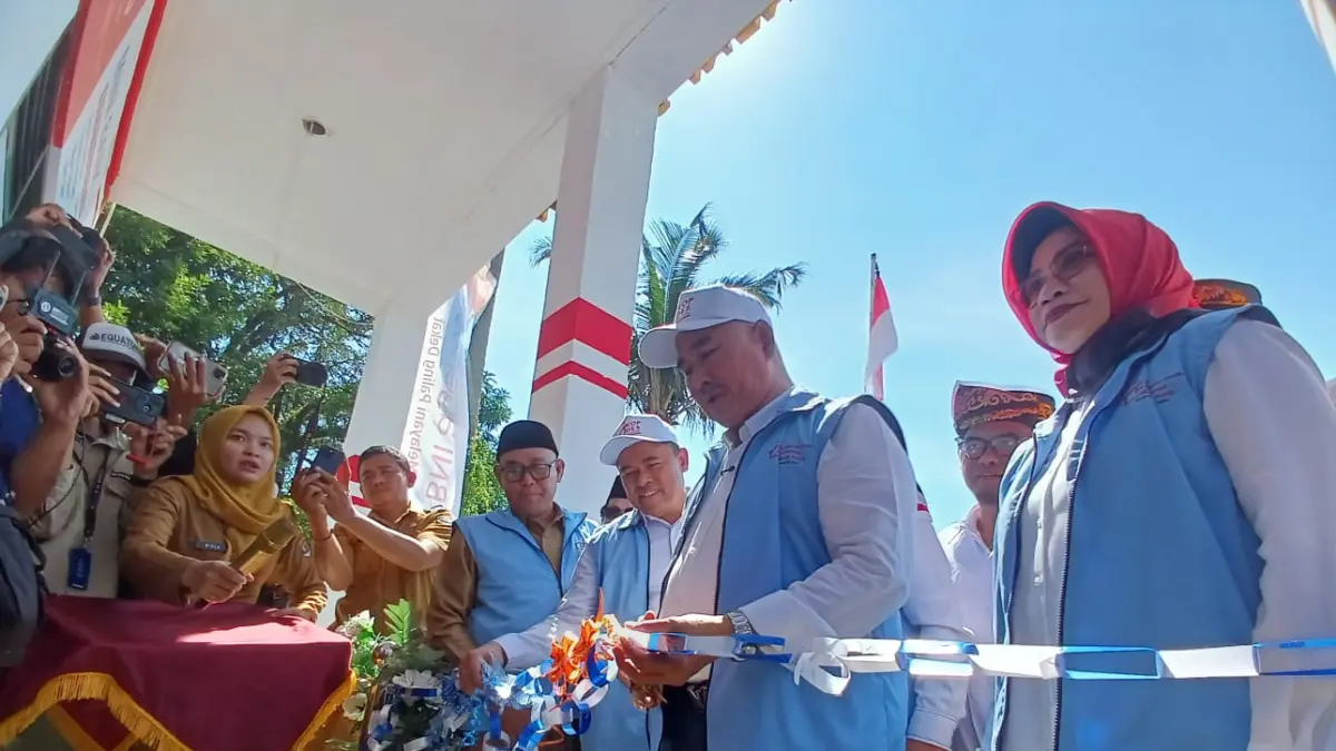 KOPERASI Suasana peresmian KKMP Selumit saat peluncuran program Koperasi Merah Putih tahun
